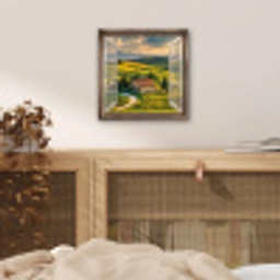Doorkijk - Toscane - Uitzicht - Landschap - Zomer aluminium wit klein -sfeer3