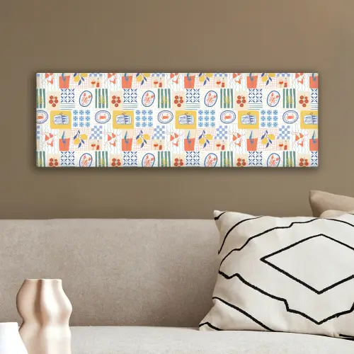 Zee - Sfeer - Mozaïek - Wijn canvas 2cm klein 828 -sfeer3