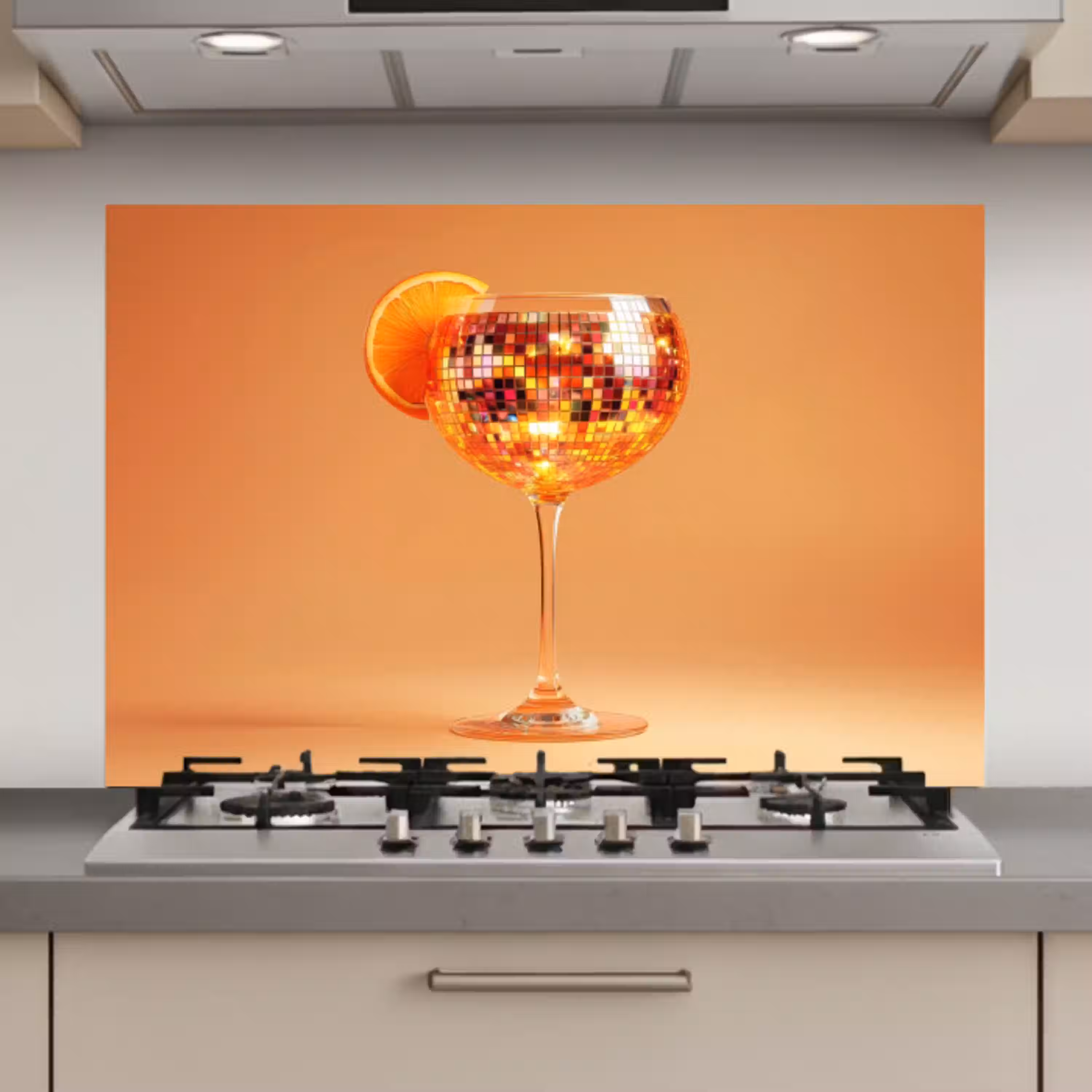 Drank - Oranje - Glitter - Disco keuken achterwand spatscherm klein -3d_website