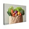Papieren - Boodschappen - Groente - Kleurrijk Tuinposter op houten frame 2 cm dik klein -3d