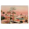 Roze landschap - Palmen - Water Placemat vinyl groot -zzsfeer1_Kitchenyeah-website