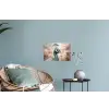 Pauw - Vogels - Bloemen - Boom - Botanisch Muursticker klein -plant