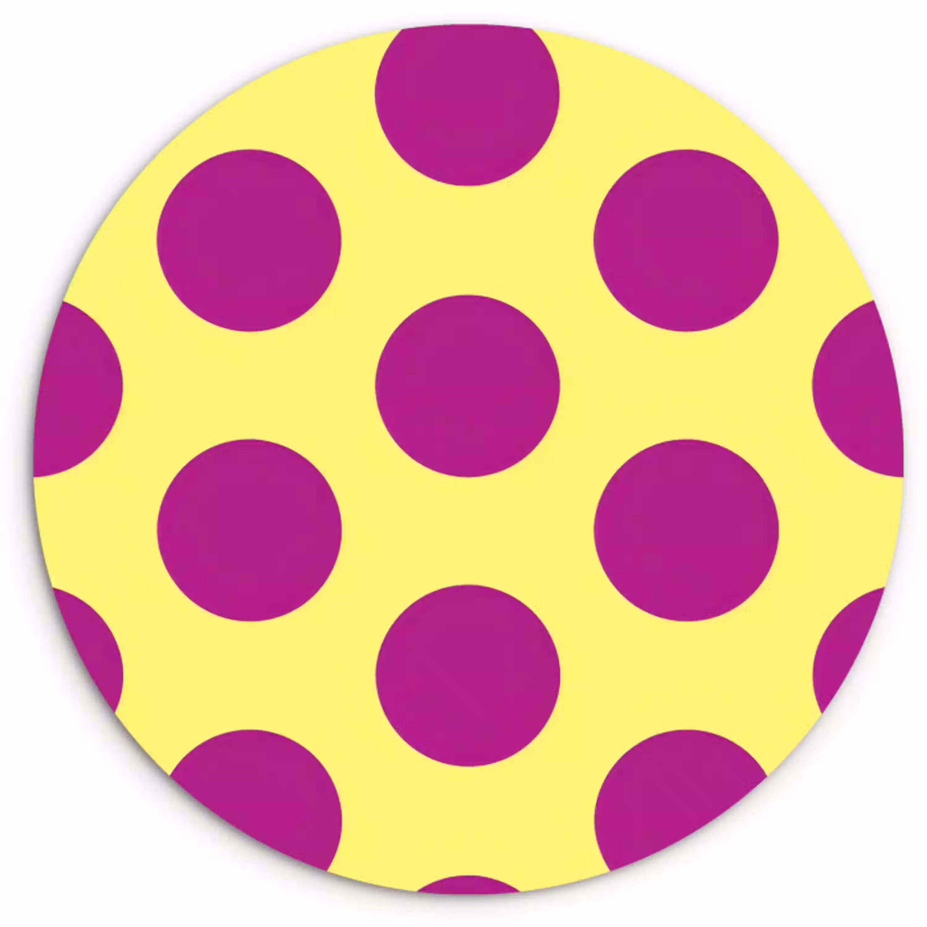 Dots - Klassiek - Geel Wandcirkel kunststof plaat 5mm dik klein 188 -3d