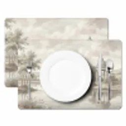 Landschap - Water - Natuur - Sepia Placemat vinyl groot -zzsfeer2_Kitchenyeah-website