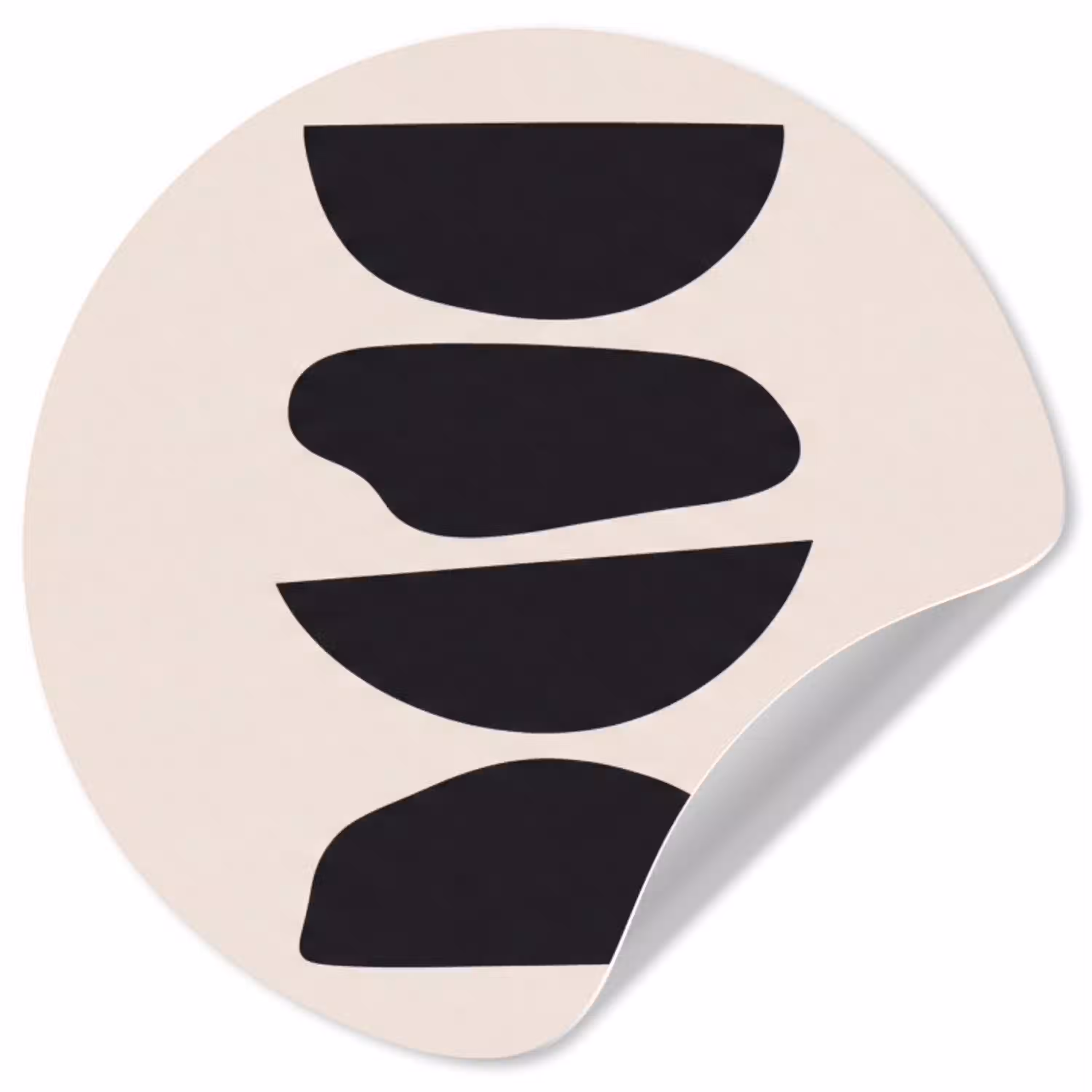 Vormen - Abstract - Modern Wandcirkel behangsticker klein -3d