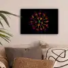 Bloemen - Oranje - Roze - Zwart canvas 2cm klein -sfeer1