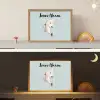 Dolfijn - Zeewier - Grijs Light Box met batterij (Wandlamp kind) middel -sfeer3_kind