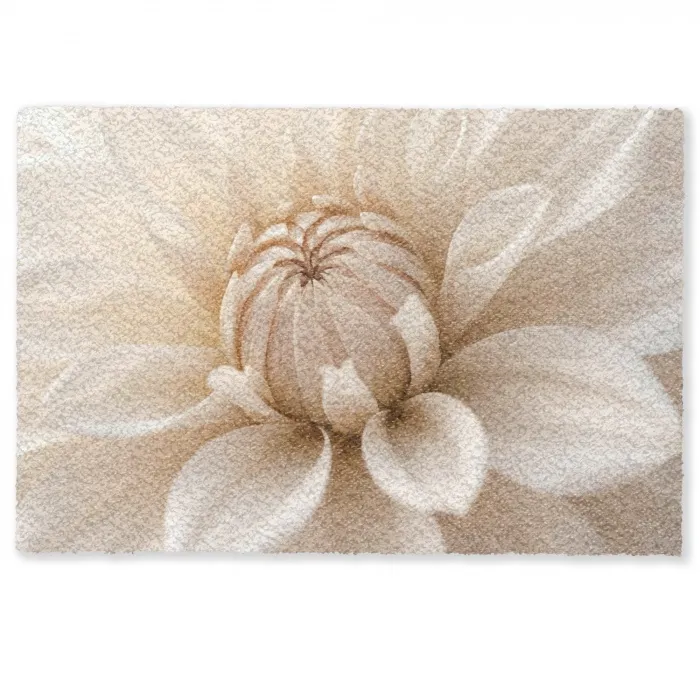 Bloem - Dahlia - Wit Deurmat klein -zkaufland3d