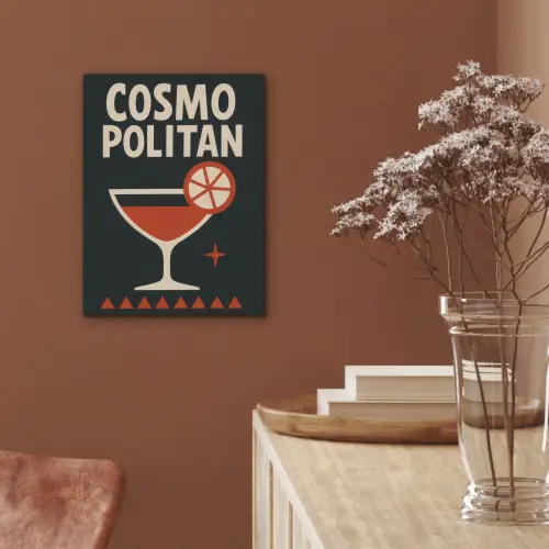 Cocktail - Zwart - Illustratie PET vilt klein -sfeer4