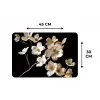 Bloemen - Wit - Goud Placemat vinyl groot -specs
