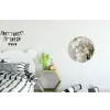 Lelies - Boekte - Wit - Meeldraden Wandcirkel aluminium klein -kinderkamer