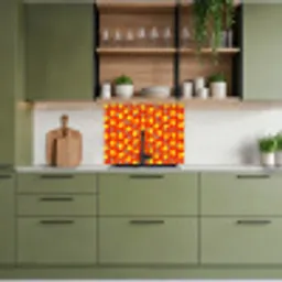 Oranje - Citroen - Geel - Blauw keuken achterwand 2 middel 865 -sfeer3