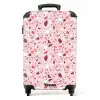 Terrazzo patroon roze NBS - Handbagage koffer - Volwassenen Unisex middel -productfoto_recht
