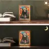 Graffiti - Beer - Dier - Muur - Street art Light Box met kabel (Tafellamp) klein -sfeer3