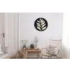 Blad - Wit - Minimalistisch Wandcirkel aluminium klein -woonkamer