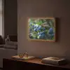 Blauwe bessen - Dauwdruppels - Natuurlijk licht Light Box met batterij (Wandlamp) middel -sfeer1