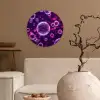 Paars - Bubbels - Schuim Wandcirkel kunststof plaat 5mm dik klein -sfeer1