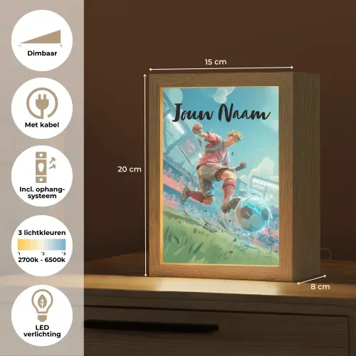 Voetbal - Jongen - Stadion - Elektrisch Light Box met kabel (Kinderlampje) klein -USP_NL
