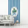 Illustratie - Bessen - Blauw - Strepen fotobehang vinyl groot -woonkamer
