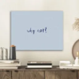 Why not - Blauw - Donker blauw - Quote PET vilt klein -sfeer1