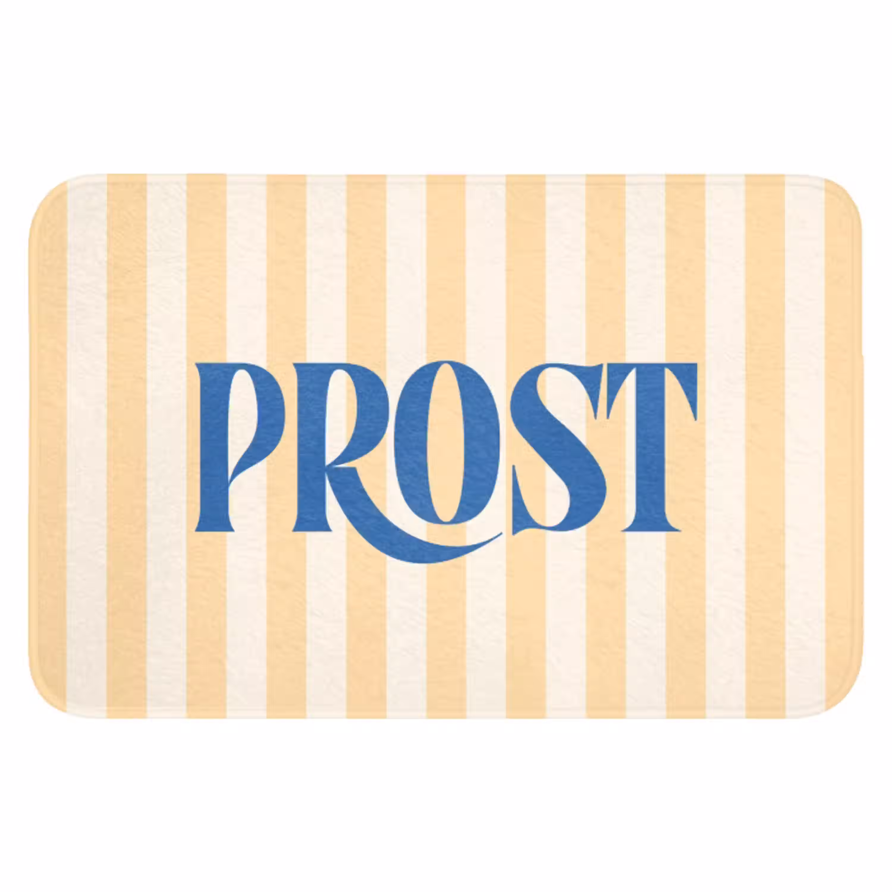 Blauw - Geel - Strepen - Prost WCmat klein -3d