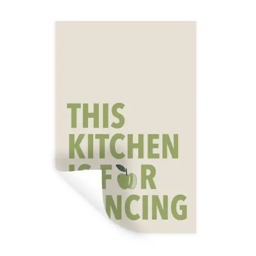 Quote - Appel - Illustratie Muursticker klein -3d