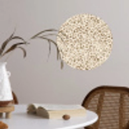 Luipaard - Klassiek - Beige Wandcirkel behangsticker klein 186 -sfeer3