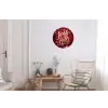 Jingle - Bells - Kerst - Rood Wandcirkel aluminium klein -woonkamer