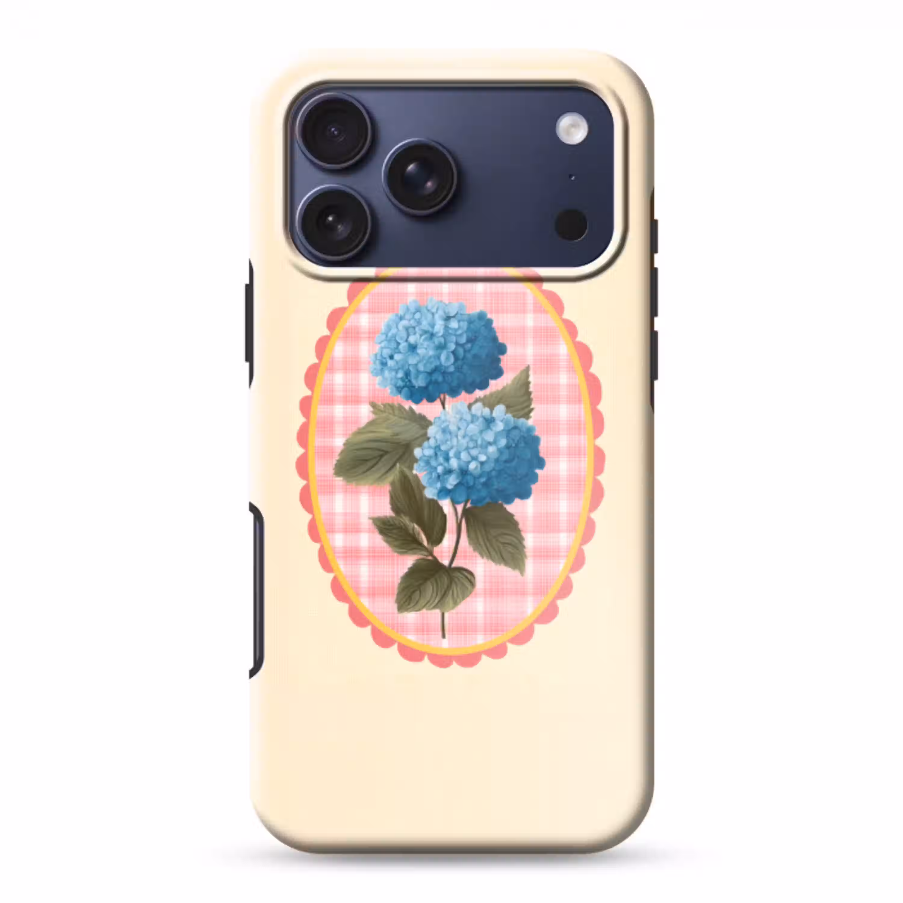 Bloemen - Blauw - Lijst - Bladeren Toughcase MagSafe Apple iPhone 17 Pro Max klein -3d