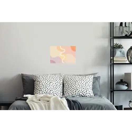 Golvende vormen - Abstract - pastel Muursticker klein -slaapkamer