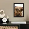 Schotse Hooglander -  Koe - Gras - Dieren - Natuur fotolijst zwart zonder passe partout klein -sfeer1