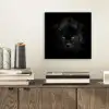 Panter - Dieren - Zwart - Ogen aluminium wit klein -sfeer1