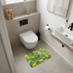 Kolibrie - Bloem - Natuur - Groen Badmat klein -sfeer4