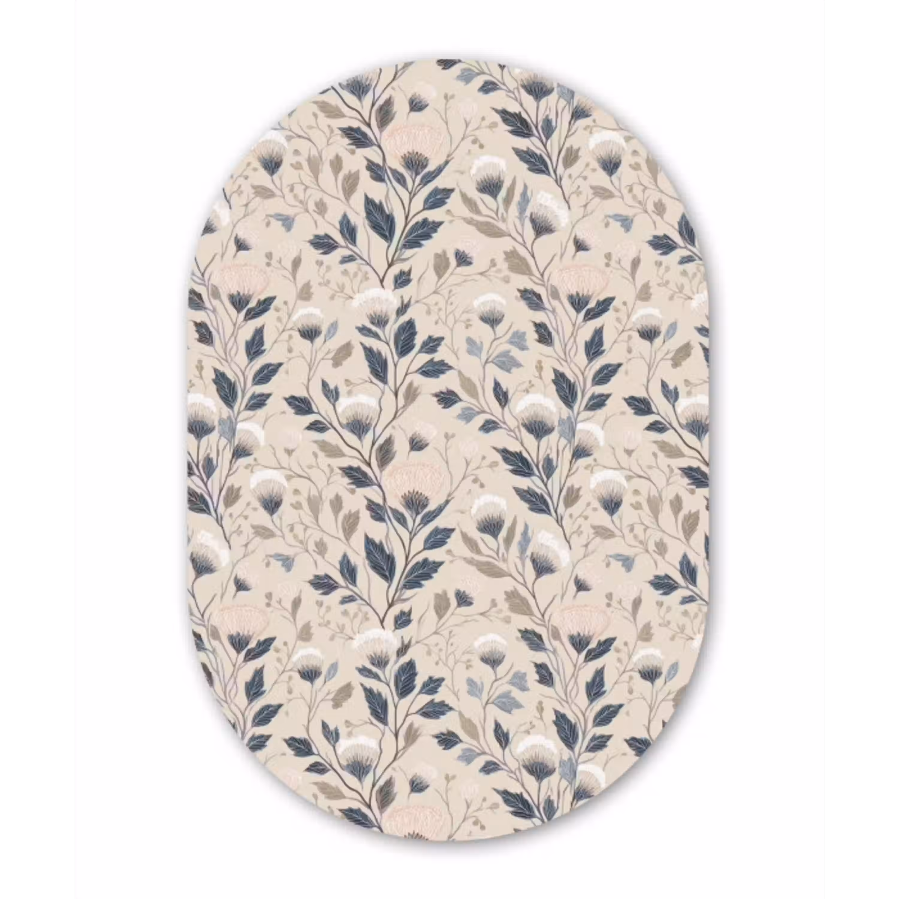 Klassiek - Botanisch - Kleurrijk Wandcirkel Ovaal Aluminium middel 839 -3d