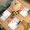 Bamboestammen - Water - Minimalistisch - Wit Placemat vinyl groot -zzsfeer5_Kitchenyeah-website