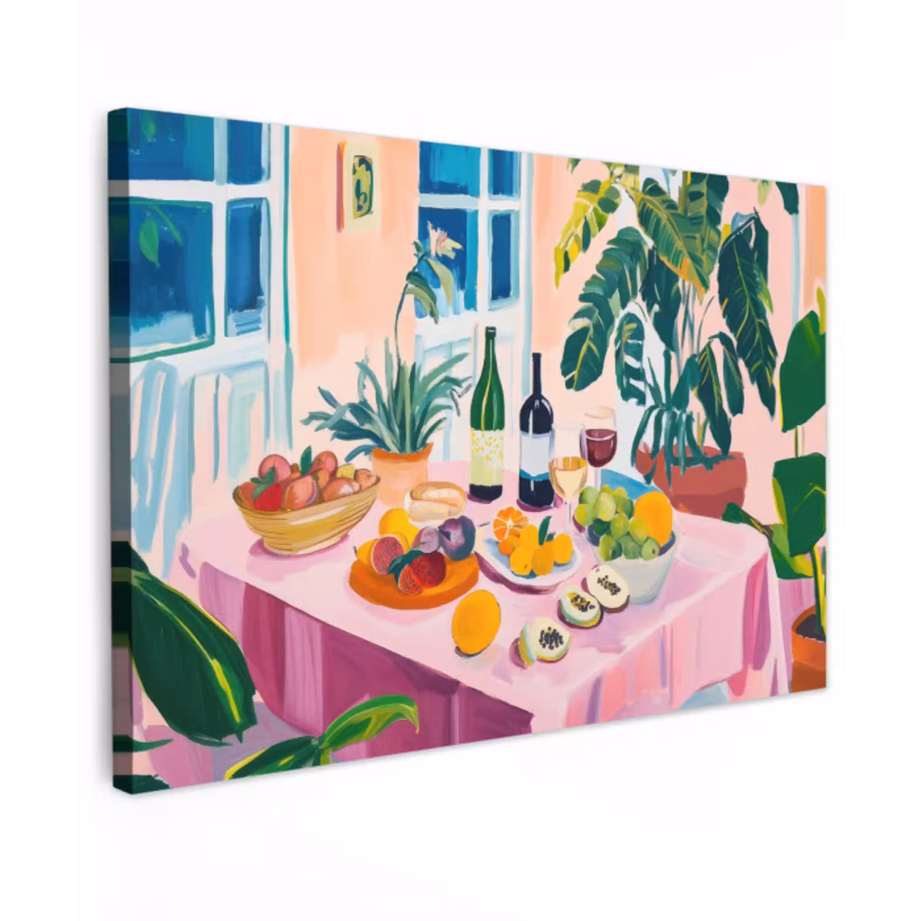 Tafel - Wijn - Fruit canvas 2cm klein -z3d