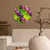 Bessen - Paars - Groen - Dauw Wandcirkel kunststof plaat 5mm dik klein 188 -sfeer1