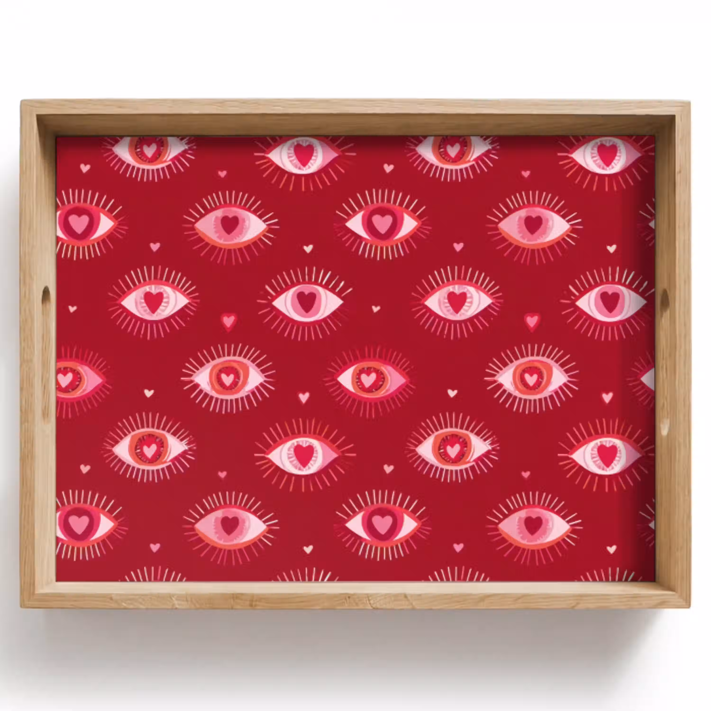 Ogen - Patroon - Roze - Donkerrood Dienblad Rechthoek middel 911 -z3d_shopping