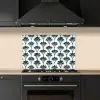 Klassiek - Motief - Blauw keuken achterwand spatscherm klein 900 -sfeer1