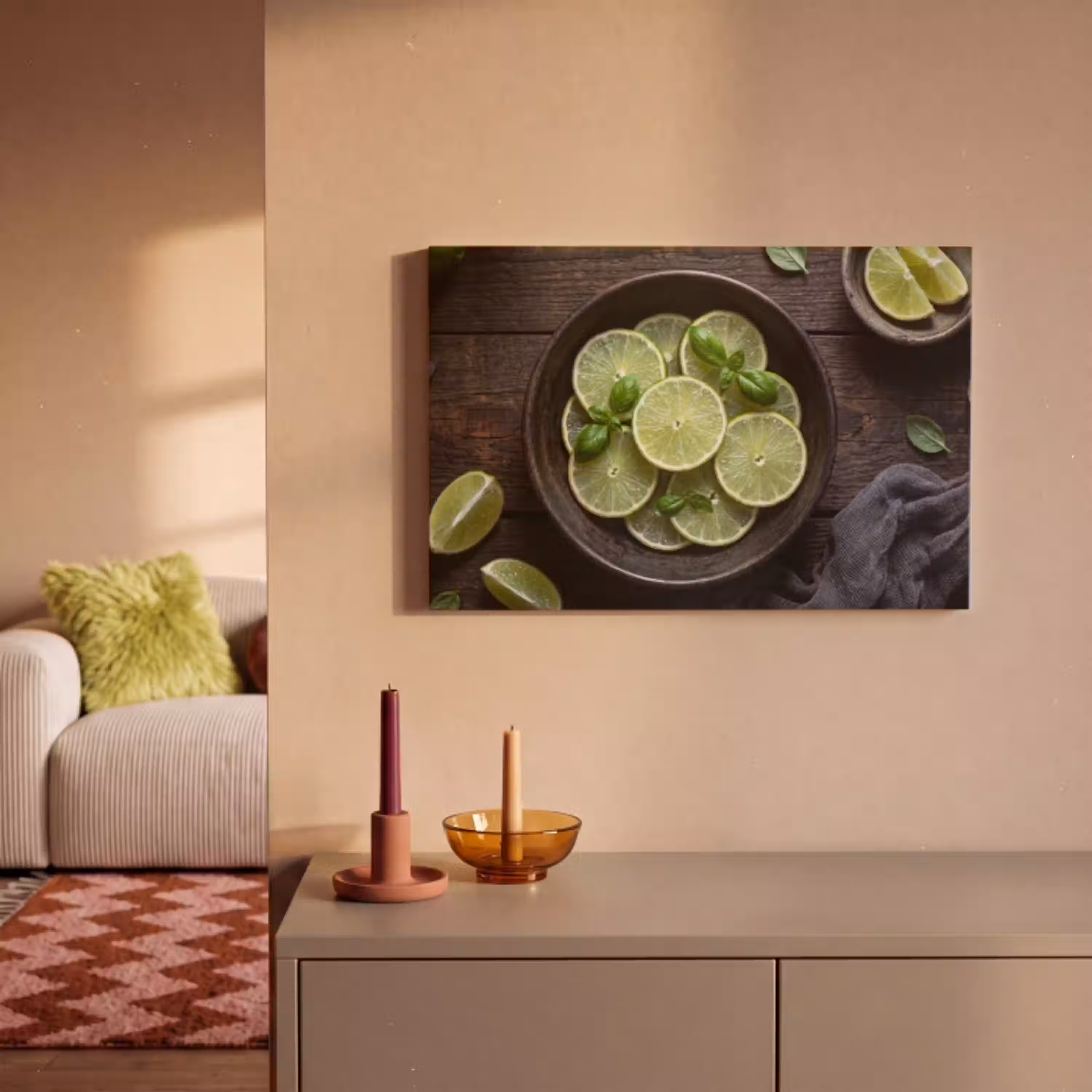 Fruit - Groen - Eten canvas 2cm klein -sfeer1