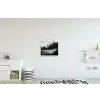 Abstracte vormen uit de natuur met witte en gouden en donkere kleuren textielposter latten blank klein -kinderkamer