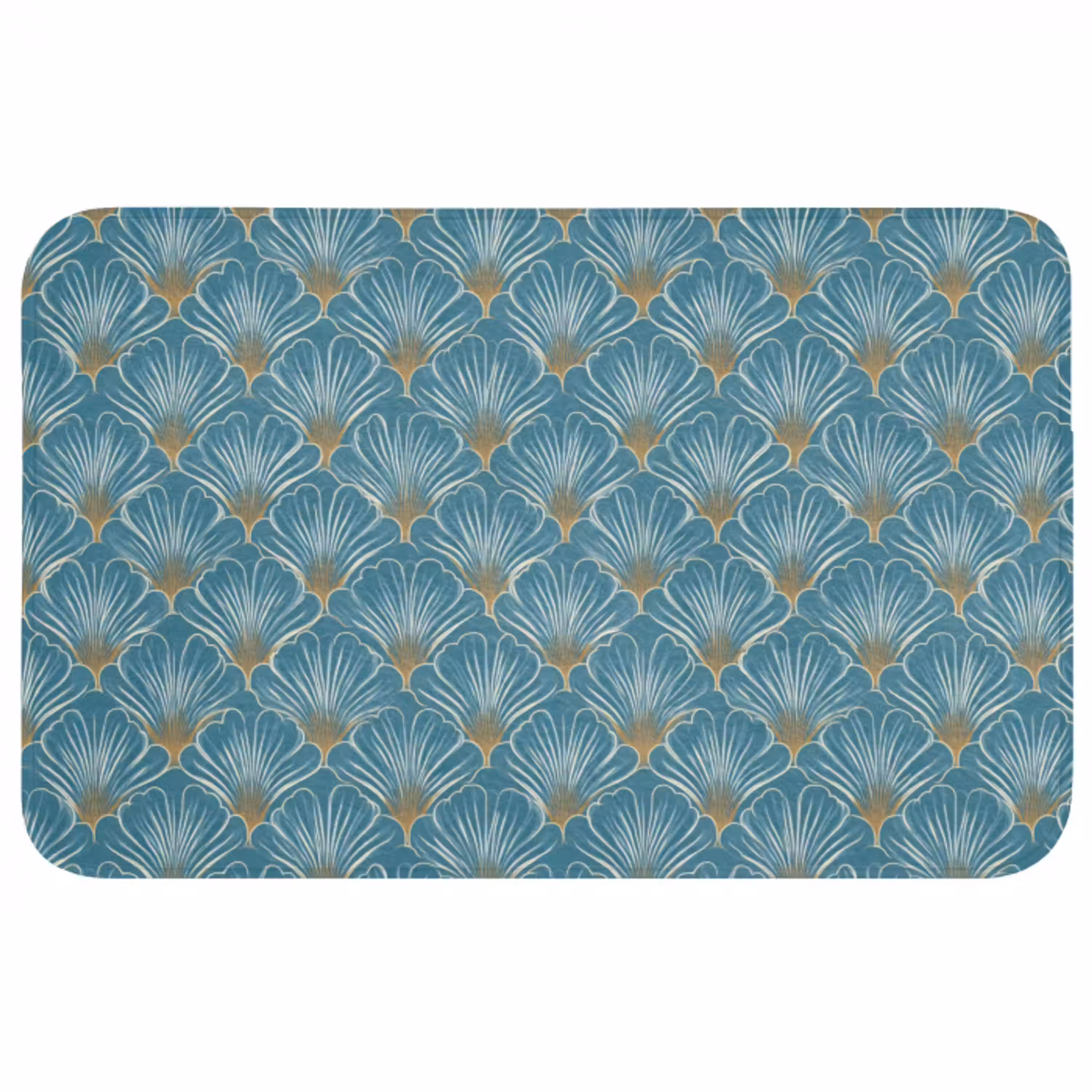 Symmetrisch - Patroon - Blauw WCmat middel 1009 -3d