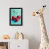 Kersen - Rood - Drie - Geverfd fotolijst zwart zonder passe partout klein -usfeer4_kinderkamer