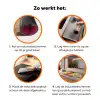 Vrouwengezicht - Krantenpapier - Abstract - Roze Inductie beschermer vinyl 3mm klein -zzzzzzz-td-werking