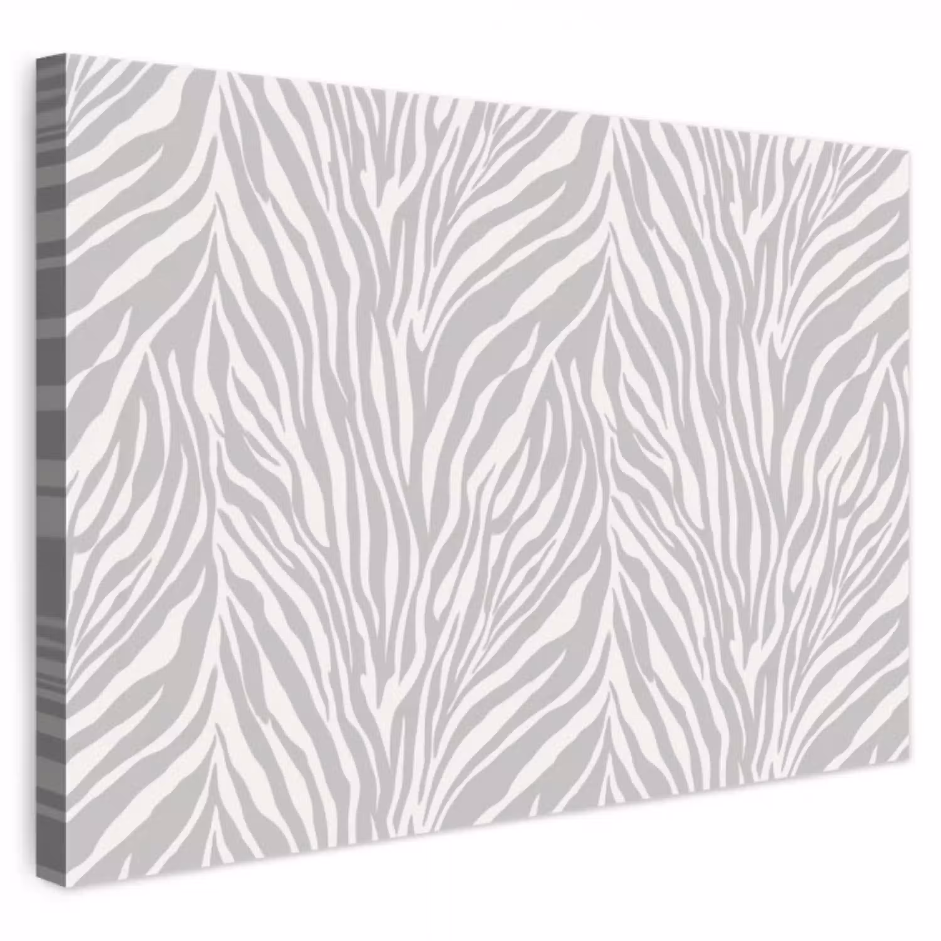 Zebra - Motief - Grijs canvas 2cm klein 34 -3d