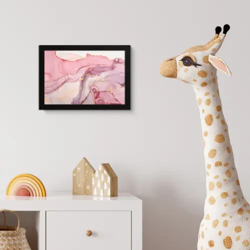 Goud - Marmer - Roze fotolijst zwart zonder passe partout klein -usfeer4_kinderkamer
