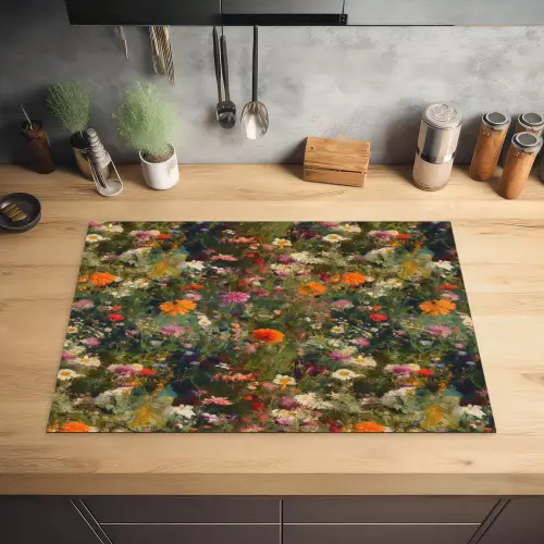 Bloemenveld - Kleuren - Verf Inductie beschermer vinyl 3mm klein 276 -sfeer5