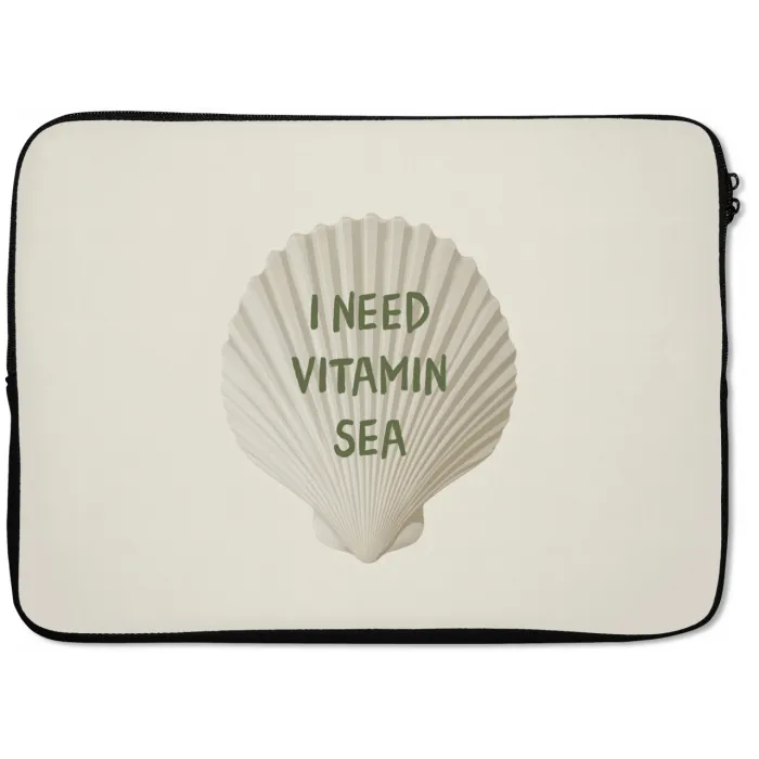 Schelp - Quote - Groen laptophoes neopreen klein -zkaufland3dotto