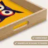 Uil - Grafisch - Kleurrijk - Ogen Dienblad Rechthoek middel -USP_HandgreepNL