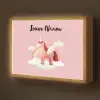 Eenhoorn - Vleugels - Roze - Regenboog Light Box met batterij (Wandlamp kind) middel -z3d_website